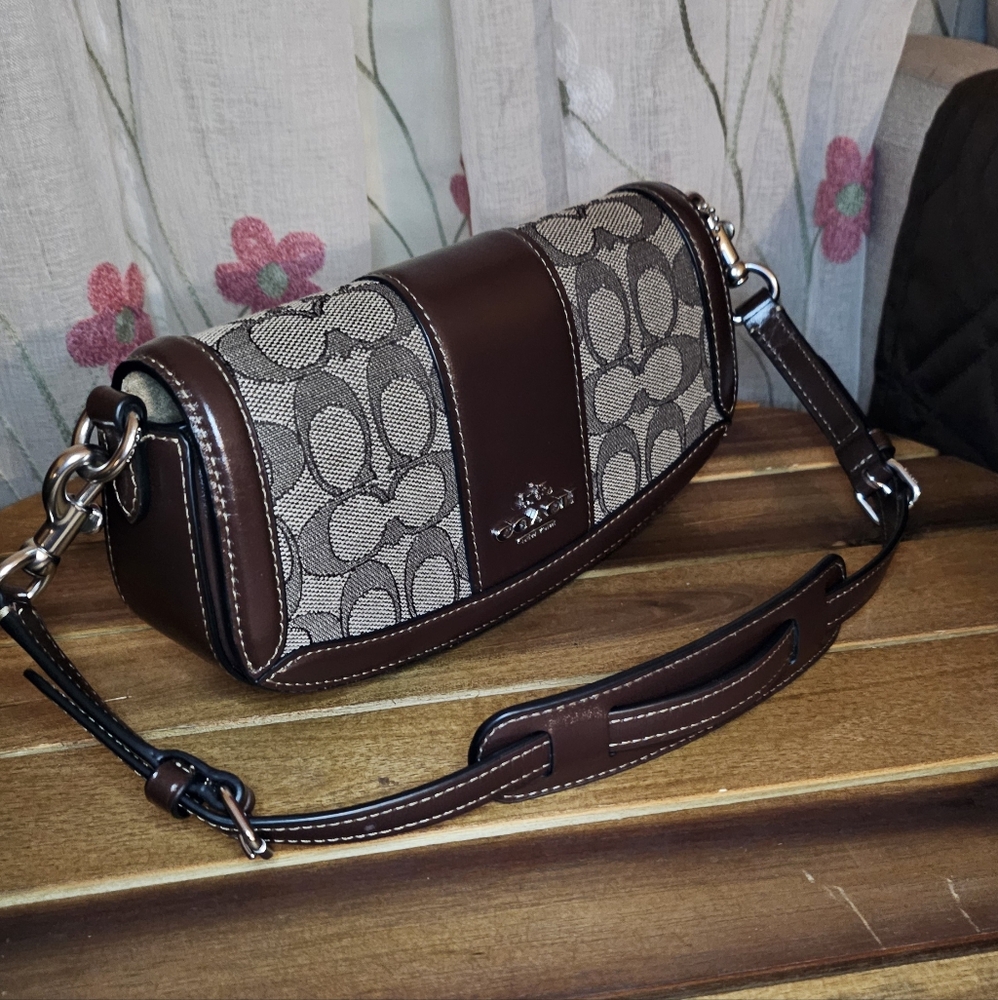 Coach Andrea SMALL Shoulder Crossbody Bag in Signature Jacquard